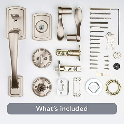 Baldwin Nautica, Front Entry Handleset with Updated Packaging, Satin Nickel