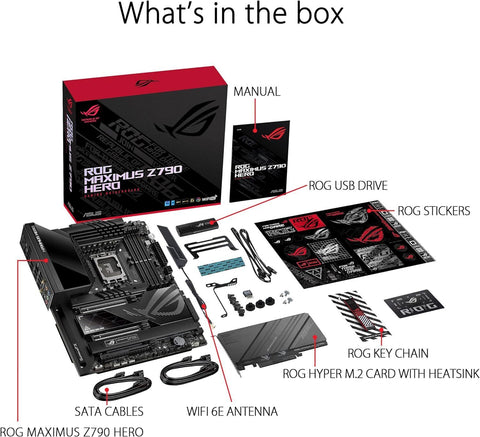 ASUS ROG Maximus Z790 Hero WiFi6E LGA 1700(Intel 14th,13th&12th Gen) ATX...