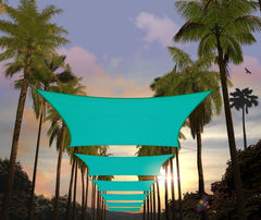 Amgo 10' x 20' Turquoise Rectangle Sun Shade Sail Canopy Awning UPF50+ AGTAPR...