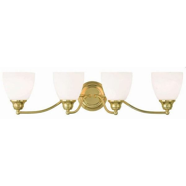 Livex Lighting 13674-02 Somerville 4-Light Bath Light, Polished Brass