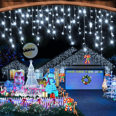 Christmas Lights Outdoor, 164FT 1600 LED Ice Lights for Outside with 320 Drop...