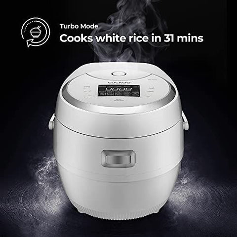 CUCKOO CR-1020F | 10-Cup (Uncooked) Micom Rice Cooker | 10 Cups, White/Silver