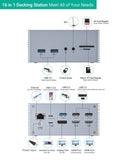 Tiergrade USB C Docking Station with Dual 4K HDMI,DP, 6 USB Ports, SD/TF Card...