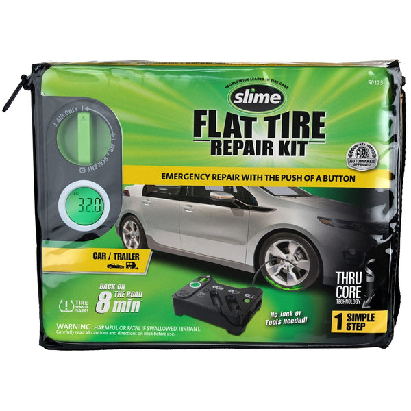 Slime 50123 Flat Tire Puncture Emergency Kit, Includes Sealant and Tire Infla...