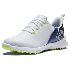 FootJoy Women's FJ Fuel Sport Golf Shoe 8.5 White/Navy/Bright Yellow