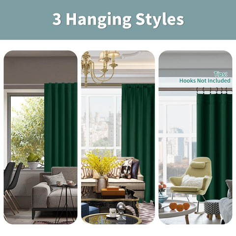 BGment 100% Thermal Insulated Blackout Curtains 90 Inches Long with Liner, Ro...