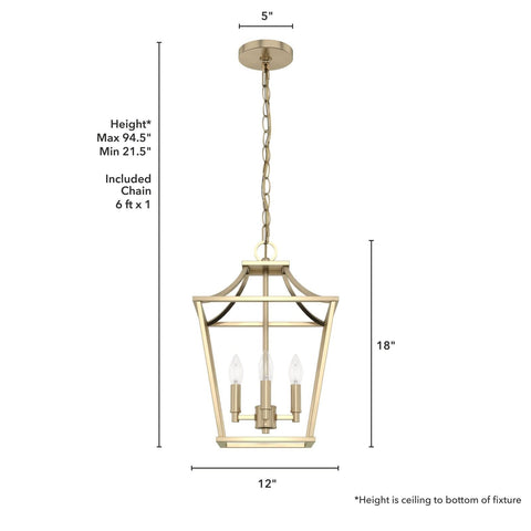 Hunter Fan Company 19066 Laurel Ridge Pendant Light, Alturas Gold