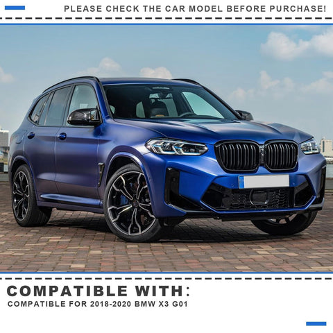 Front Kidney Grille Compatible With 2018-2020 BMW X3 G01 X3M Style Grill Guar...