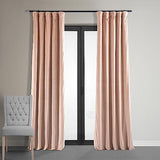 HPD Half Price Drapes Signature Blackout Velvet 50 in x 108 in, Rosey Dawn