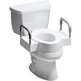 Bemis Rise 4.5" Toilet Seat with Dual Lock and Security Raised, White