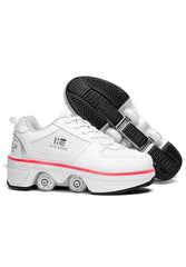 Four-Wheel 2-in-1 Roller Skate Shoes Unisex Roller Shoes & Sneakers Detachabl...