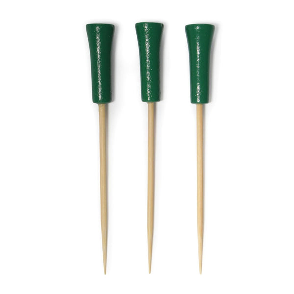 BambooMN Decorative Golf Tee Bamboo Cocktail Sandwich Skewer Picks - 3.5" - G...