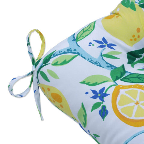 Pillow Perfect Outdoor/Indoor Lemon Tree Tufted Bench/Swing Cushion, 48" x 18...