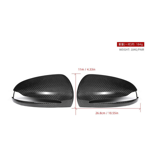 C Class W205 Mirror Cover,Real Dry Carbon Fiber Replacement Mirror Cap,Fit fo...