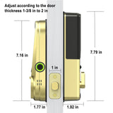 Lockly Vision Smart Lock, Camera Video Two-Way Audio 6-in-1 Keyless Entry Doo...