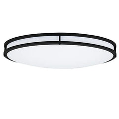 24 inch Matte Black Oval 40 Watt 2800 Lumens Dimmable 24 inches,