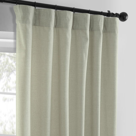 HPD Half Price Drapes Basic Faux Linen Curtains - 96 Inch Long Pair - 2 Panel...