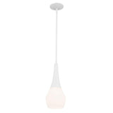 Kichler Deela 17 Inch 1 Light Pendant with Satin Etched Cased Opal Glass in W...