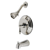 Kingston Brass KB3636AL Restoration Tub and Shower Faucet, Polished Nickel