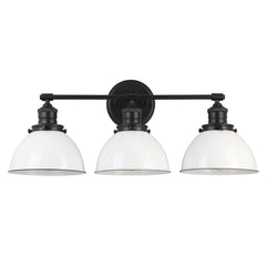 Design House 588301 Savannah Farmhouse 3-Light Indoor Bathroom Vanity Light D...