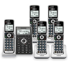 VTech VS306-5 5 Handsets Cordless Phone with 5 Handset, Silver/Black