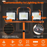 21000 Lumen Work Lights with Stand, 3 Adjustable Head LED Work Light, with Ad...