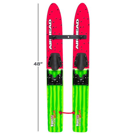 AIRHEAD Watermelon 47" Combo Water Skis with Removable Training bar with Doub...