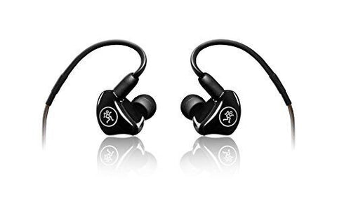 Mackie MP-240 Monitor Earphones Dual Hybrid Driver, Black