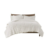 Madison Park Blair Ruched Faux Fur Comforter Set - Luxurious Bed Cover - Mode...