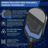 OXIKEN 10/13/16 mm Pickleball Paddles 2025 USAPA Approved T700 Carbon Fiber P...