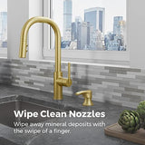 Pfister Zanna Kitchen Faucet with Pull Down Sprayer and Soap Brushed Gold