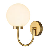 Gold Wall Sconces Modern LED Wall Lights 1 Lights Glass Globe Wall Sconce Lam...