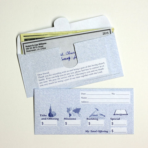 Church Offering/Tithe Donation Envelopes, Friendly Welcome Message, Missions,...