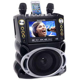 Karaoke USA System - Portable, Black 18.50" x 13.60" x 10.70",