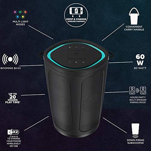 Altec Lansing Soundbucket XL - Waterproof Bluetooth Speaker with Black