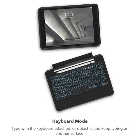 ZAGG Rugged Book Detachable Case and Magnetic-Hinged Keyboard for iPad Air 11...