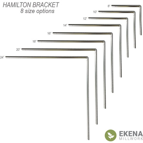 Ekena Millwork BKTM02X14X14HACRS-CASE-2 Hamilton Bracket, 2"W x 14"D x 14"H, ...