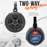 Pyle 2-Way Dual Waterproof Off-Road Speakers - 4" 800W Marine Grade Wakeboard...