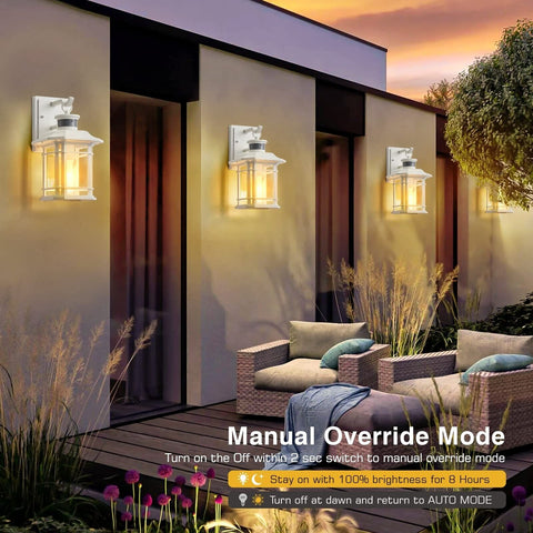 VIANIS Outdoor Motion Lights for House, 2-Pack Dusk to Dawn Outdoor Lanterns ...