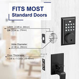 KIAYACI Front Door Lock Set Handle Sets Black Single Door,