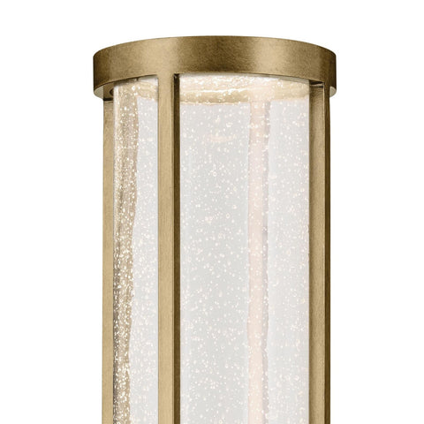 Kichler Camillo LED Textured Black with Natural Brass Modern Outdoor Post Lig...