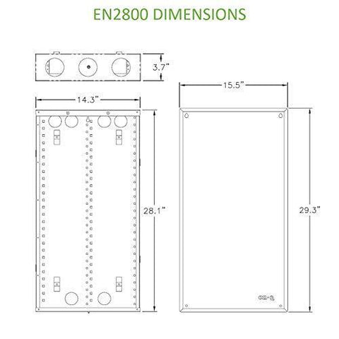 Legrand - OnQ 28 Inch Media Enclosure, 20 Gauge 28 inch, Glossy White