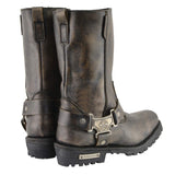 Milwaukee Leather MBL9361 Women's Distressed Brown 11-inch Classic Harness Sq...