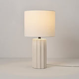 Globe Electric 65922 20" Table Lamp, Ribbed Concrete Finish, 20 Inches, Doris