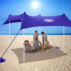 UMARDOO Family Beach Tent Canopy Sun Shade Portable 7&#215;7FT, Large Wind Resis