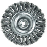 Weiler 13117 Standard Twist Knot Wire Wheel 4", 020" Steel Fill, 3/8"-24 Unf ...