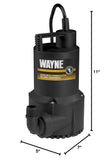 Wayne 57719-REL1 RUP160 1/6 HP Oil Free Submersible Multi-Purpose Water Pump,...