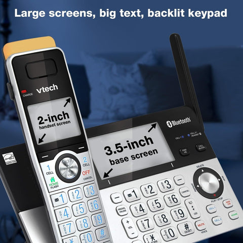 VTech IS8151-5 Super Long Range 5 Handset DECT 6.0 Cordless Phone for Home wi...