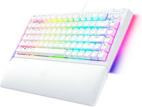 Razer BlackWidow V4 75% Mechanical Gaming Keyboard: Hot-swappable White