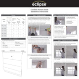 Eclipse Lane Cordless Roman Shades for Windows, Room Darkening, 35 in Wide x ...